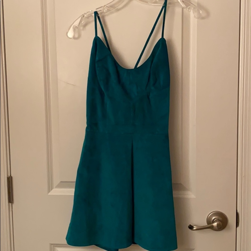 Suede mini dress and jacket